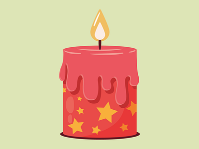 Christmas candle #2 christmas illustration vector