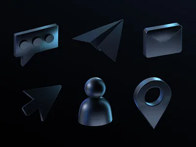 Dark Icons Set 3d 3d design 3d icons animation design figma graphic design icon pack ui ux uxui