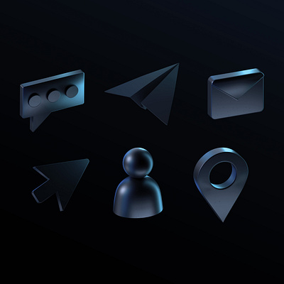 Dark Icons Set 3d 3d design 3d icons animation design figma graphic design icon pack ui ux uxui