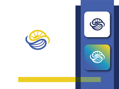 Sun and Sea branding circle graphic design logo nature sea sun vacation vector