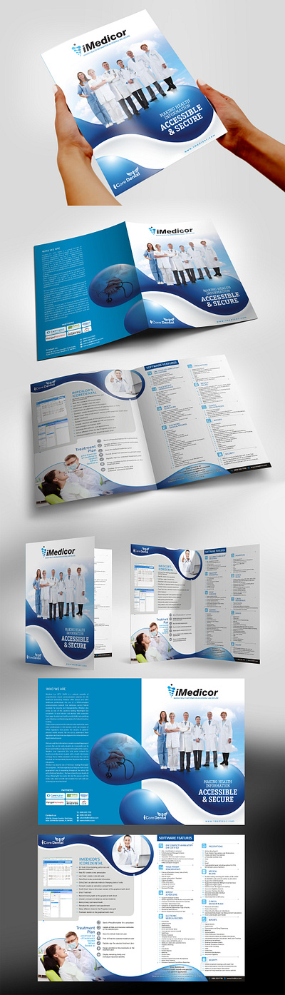 i medicor brochure design bifold brochure booklet brochure brochure design brochure template business catalog catalogue cover design flyer indesign layout print print design print ready real estate flyer and brochure trifold trifold brochure