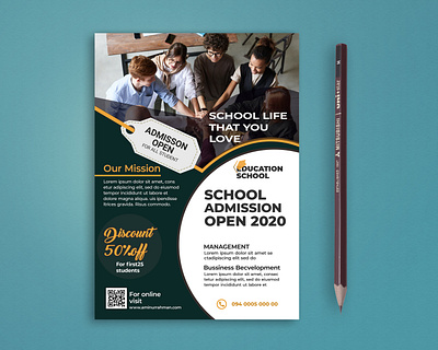 ADMISSION FLYER DESIGN admission flyer branding business flyers corporate business flyer corporate flyers design food flyer graphic design illustration school flyer