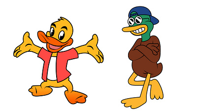 Duck Cartoon character design graphic design illustration vector