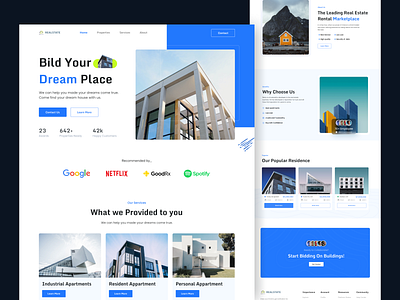 Real Estate Website Design building landing minimal property landing page property ui property website real estate landing page real estate website trend ui design website design