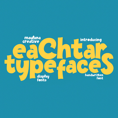 Eachtar Typefaces Display Handwritten Font beauty font comic font font fonts handmade font kids font modern font sans font sans serif typeface