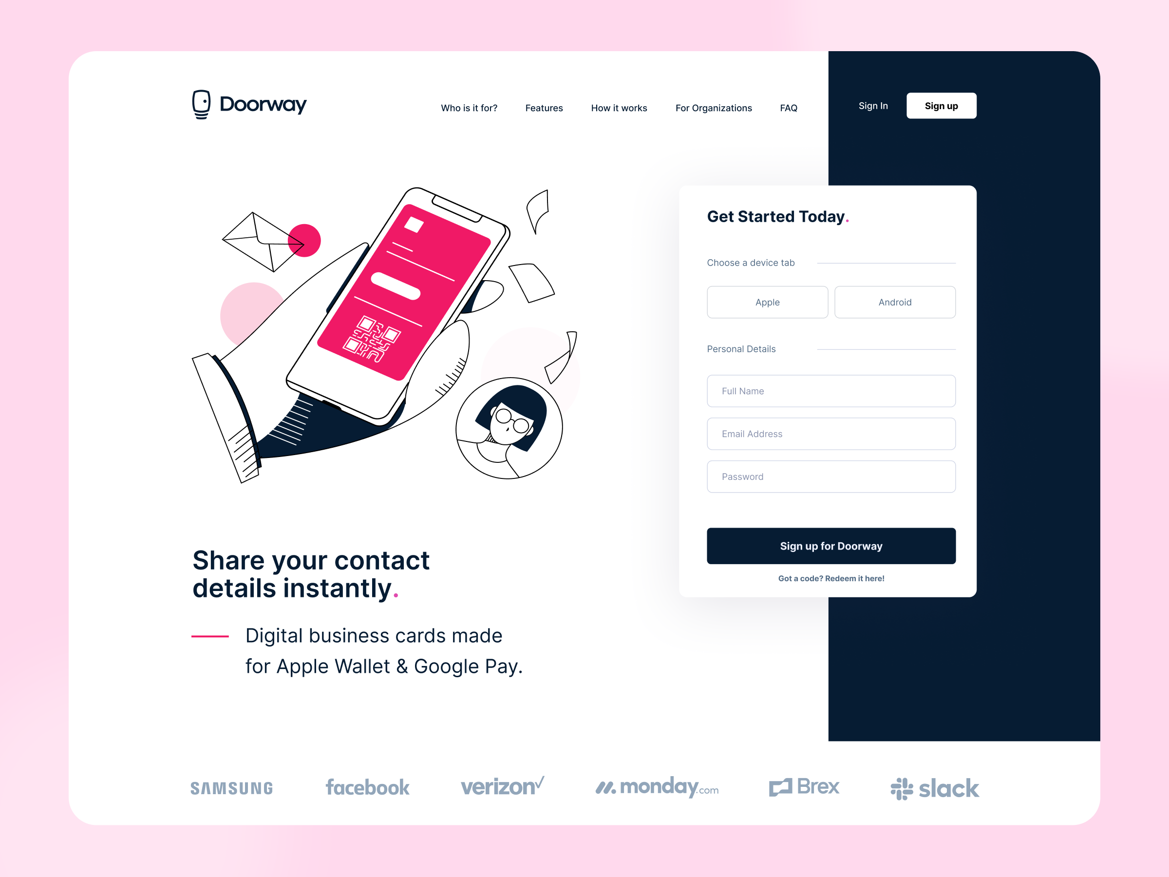 Doorway Digital Business Card by Stian on Dribbble