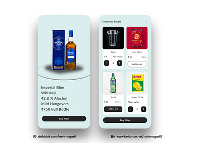 Tipple- Liquor Shopping App typography ui ux