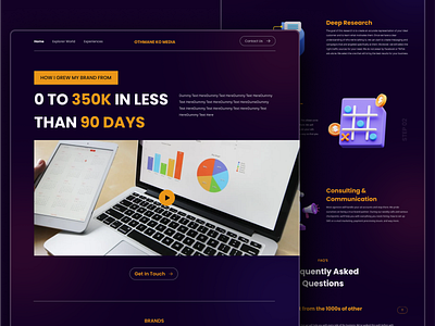 Marketing Agency Landing Page Design agency design app design branding business design design ecommerce frelancer landing page illustration india landing page logo ui ui design uiuxlabs ux web design website design