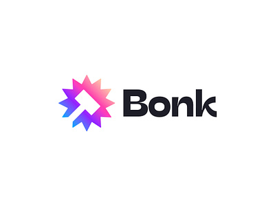 Bonk logo concept bonk branding culture ecosystem explosion gradient hammer icon logo pop star web
