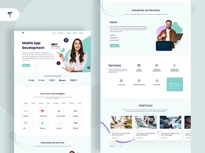 Website Design for Techify business landing page launch management mobile development product project software development team ui uiux ux web design web development website design