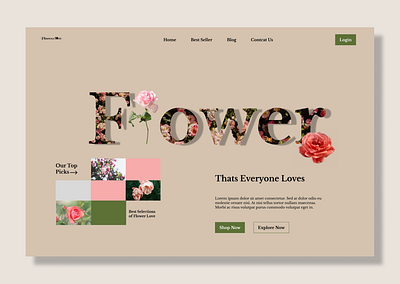 Web Design Flower Love branding graphic design logo ui webdesign