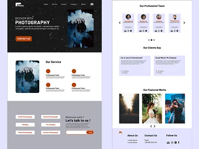 Photography web design