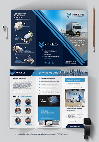 VINE LINE BROCHURE DESIGN branding brochure brochure design catalogue design flyer graphic design illustration logo print