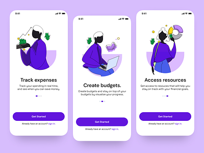 Onboarding design fintech mobile onboarding onboarding ui