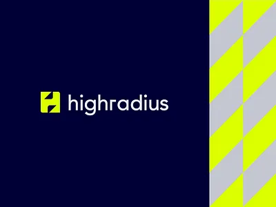 Highradius abstract ai bold branding clever corporate data digital finance fintech futuristic h intelligence letter logo minimal money saas wallet web