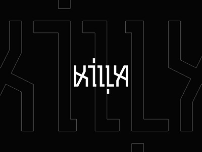 "KILLA" ambigram ambigram art branding design symmetry type type design typography vector