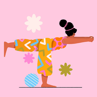Keep your positivity art balance calm colorful design girl graphic design illustration minimalistic art palette positive simpleillustration sport women yoga zen