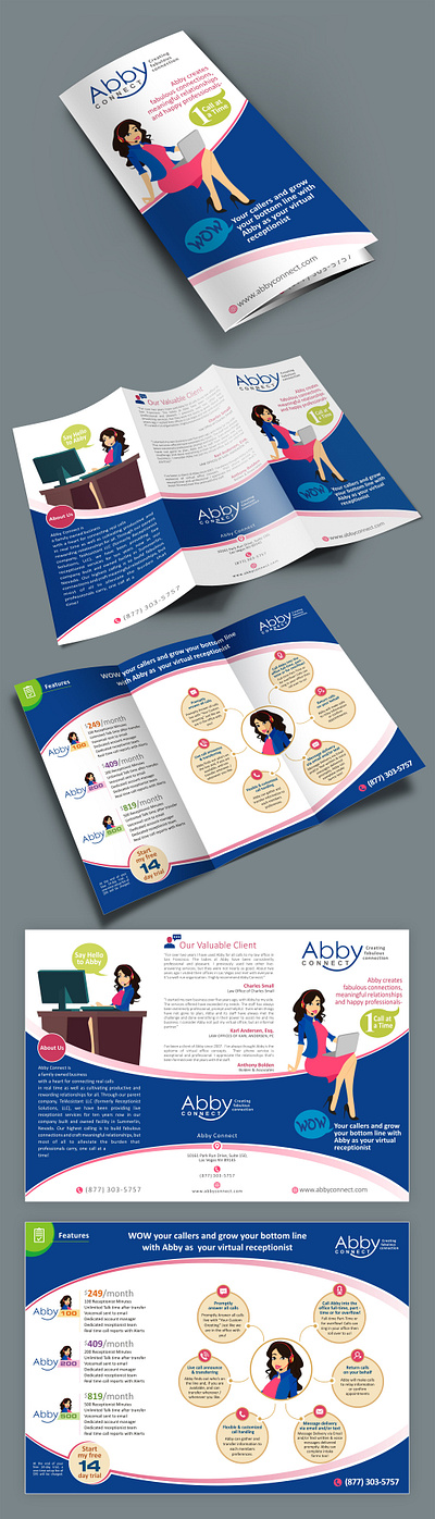 ABBY CONNECT BROCHURE DESIGN 3d animation branding brochure brochure design catalogue design flyer graphic design illustration logo motion graphics print ui