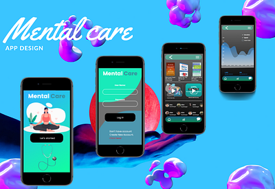 Mental care app design app ui ux design