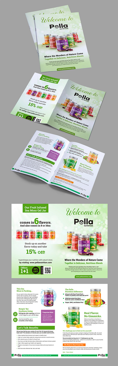 Pella Nutrition Brochure Design branding brochure brochure design catalogue design flyer graphic design illustration logo print
