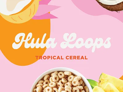 Hula Loops Cereal Box Illustration Mockup Tropical Packaging #3 3d art artwork branding design digital art digital illustration graphic design illustration logo logo design logos packaging photography retro ui vector