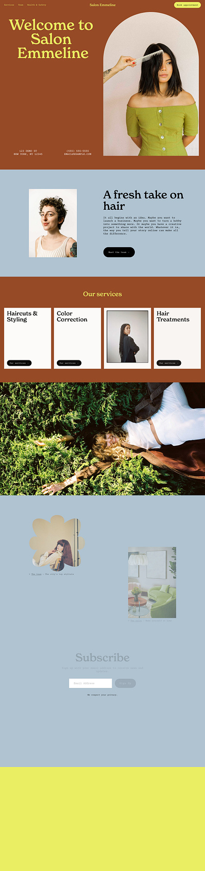 Emmeline - Website Template - Squarespace blog clean cms color concept event landing page marketing minimal minimalist mobile popular portfolio responsive template theme ui ux web design website