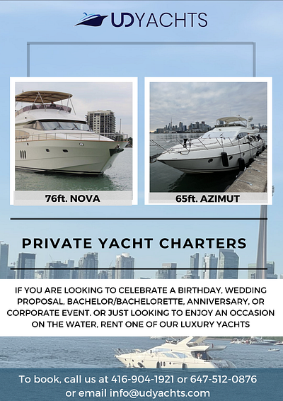 The best Toronto Yacht Rentals services | UD Yachts