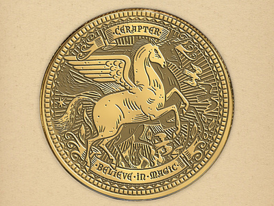 CERAPTERS coin design illustrated illustration myth mythology