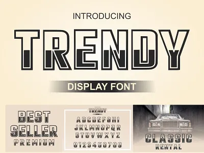 Trendy Display Font set