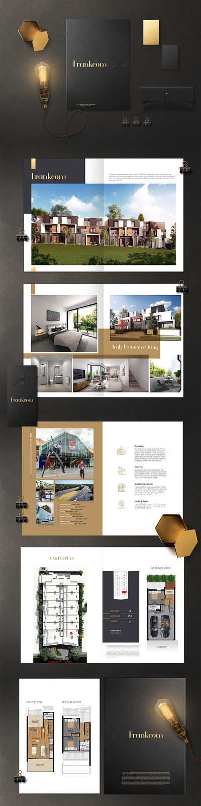 Frankcom luxurious brochure design branding brochure brochure design catalogue design flyer graphic design illustration logo print