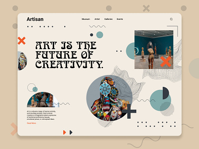 Museum Website Design art art landing page art museum landing page museum museum website design virtual museum web design website design