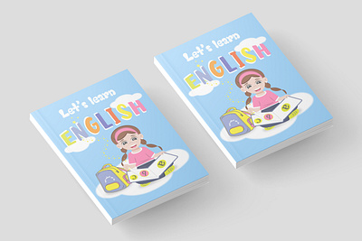 English book cover book education graphic design kids vector