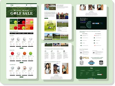 Golf ball shopify store design adobe xd branding figma graphic design illustration logo online store photoshop shopify theme ui web design