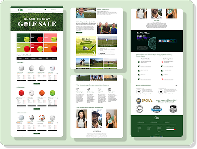 Golf ball shopify store design adobe xd branding figma graphic design illustration logo online store photoshop shopify theme ui web design