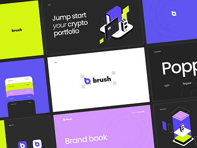 Brush - Web3 Branding binance blockchain brand guidelines brand identity branding crypto crypto currency crypto wallet cryptocurrency exchange identity product design trading ui uiux ux visual visual identity wallet web 3