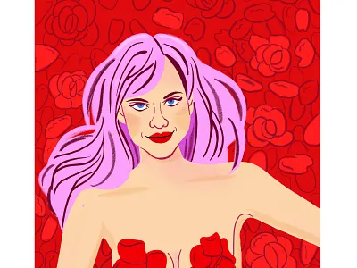 26/30 american beauty adobe illustrator american beauty character cute design illustration illustrator movie picture book portrait poster vector woman