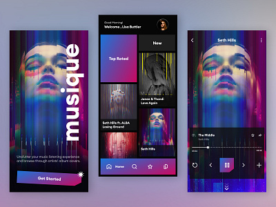 Musique app design apple music audio player clean design interface minimal mobile applicaton music app music player song spotify stream ui ux