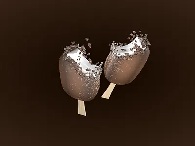 Ice Cream 3D Design by Cinema 4D 3d 3d art 3d design 3d modeling 3d visualization art brown cinema 4d coffee design ice cream saad