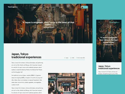 Itinerary page for Travel agency website agency blog creative market desktop figma graphic design grid itinerary layout mobile responsive travel travel agency travel website ui ui design ui designer ui template web design website