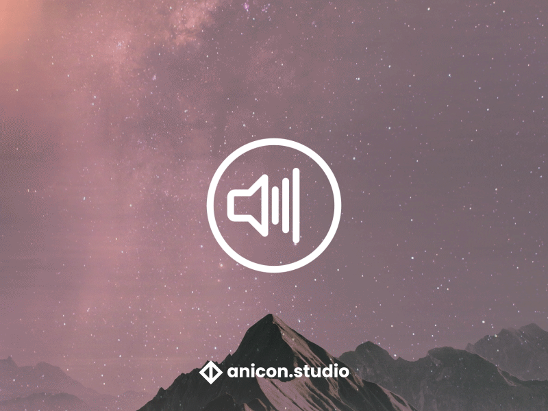 Disconnect yourself from everything anicon animated logo animation design graphic design icon illustration json logo lottie media motion graphics music sound ui volume