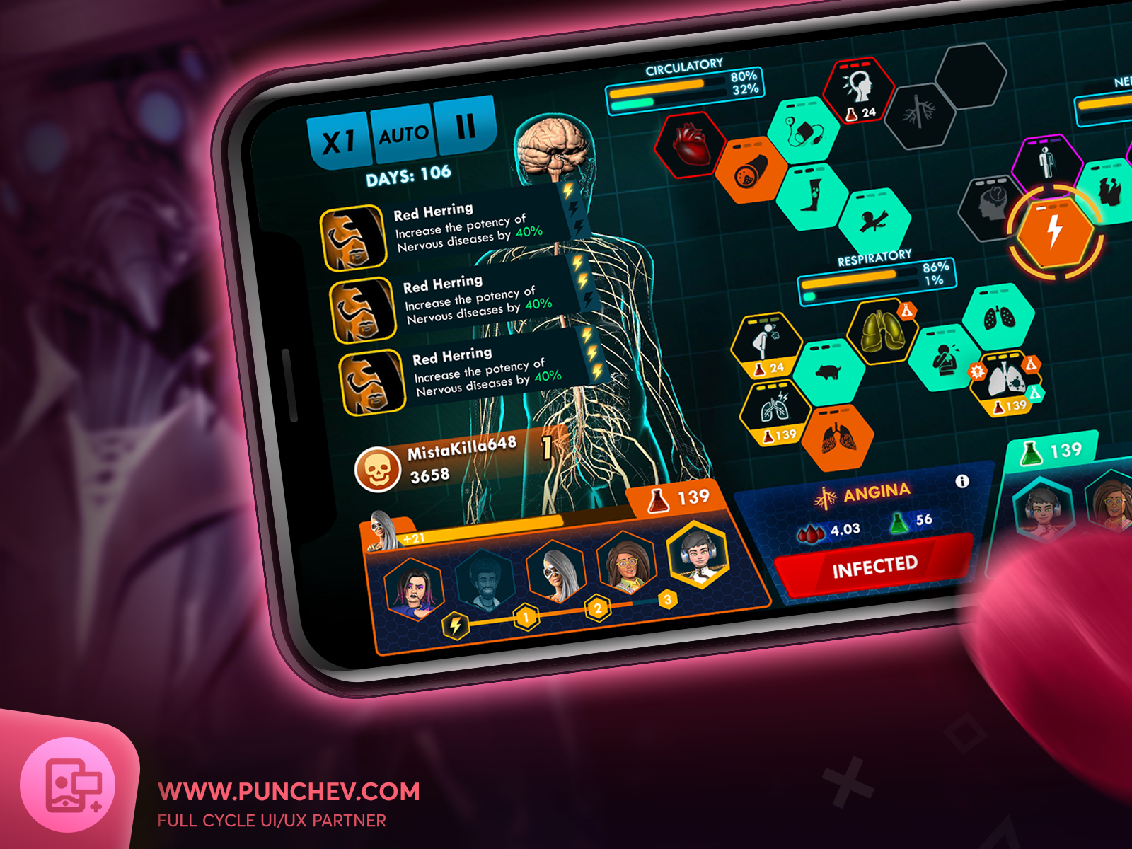 Bio Inc. 2 - Game UI Design by PUNCHev Group on Dribbble