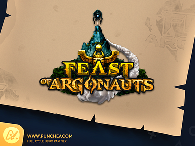 Feast of Argonauts - Game Logo Design digitalart digitalillustration egypt gamelogo gameui gui logodesign punchev uidesign