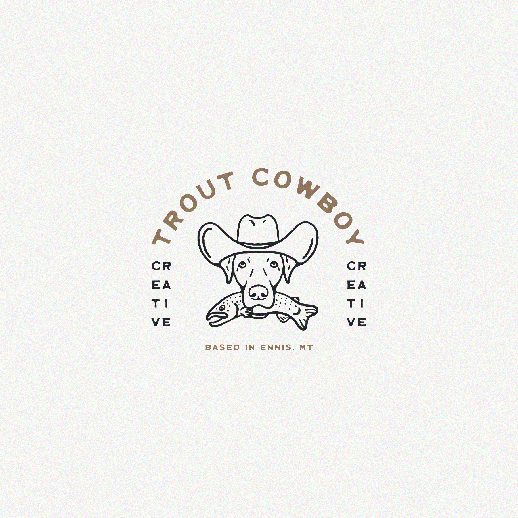 Brand Identity - Trout Cowboy Creative black lab brand design brand identity branding cowboy design dog fly fishing graphic design illustration logo montana outdoor branding trout fishing
