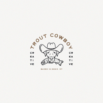 Brand Identity - Trout Cowboy Creative black lab brand design brand identity branding cowboy design dog fly fishing graphic design illustration logo montana outdoor branding trout fishing