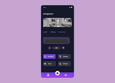 Mobile app design smart temperature for smarthome application adobe xd figma mobile app smarthome smarttemperature ui