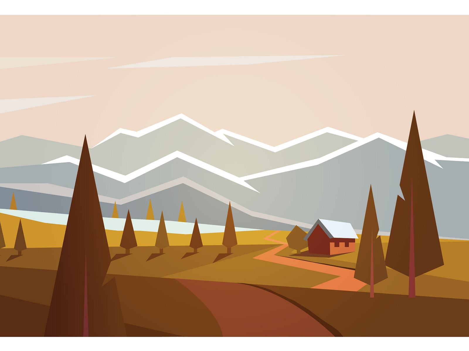 Late Fall Vector illustration by Ilona Elistratova on Dribbble