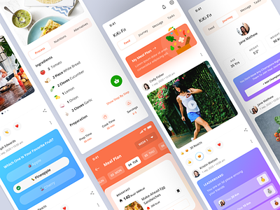 Fitness App - Get personalized meal plans app calories clean ui coach diet plan fatloss feed fitness fitness application health startup healthcare meal meal plan mobile app design mobile fitness application mobile ui personal coach trainer ui workout