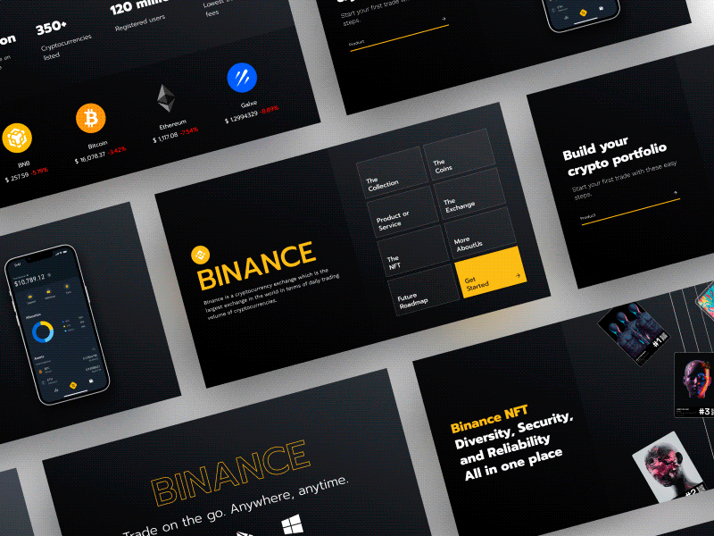 Pitchdeck like Binance binance blockchain branding codezeros design graphic design illustration motion graphics pitchdeck