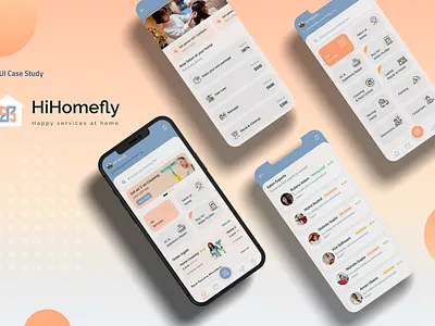 Homely Home services App Mockups clean ui concept create account design enterprise home homescreens login mockups product register services sign in signup splash ui ux white