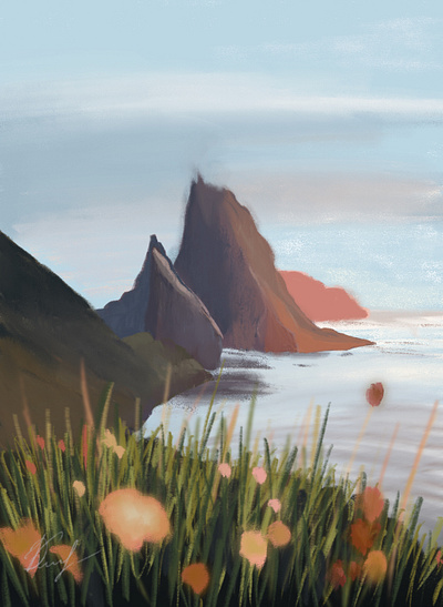 Sea and Mountains book illustration design digital art illustration книжная иллюстрация растр цифровая иллюстрация
